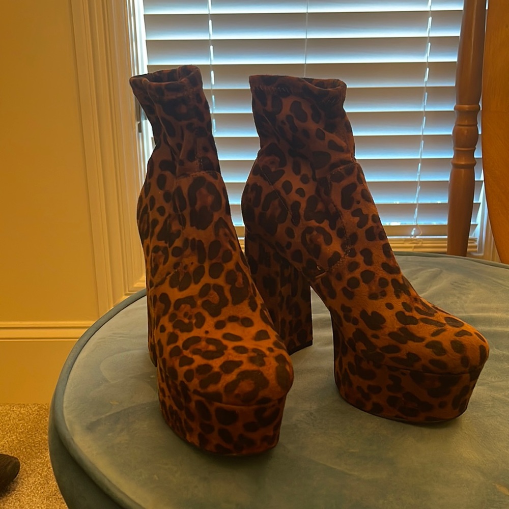 Awesome fun animal print boots